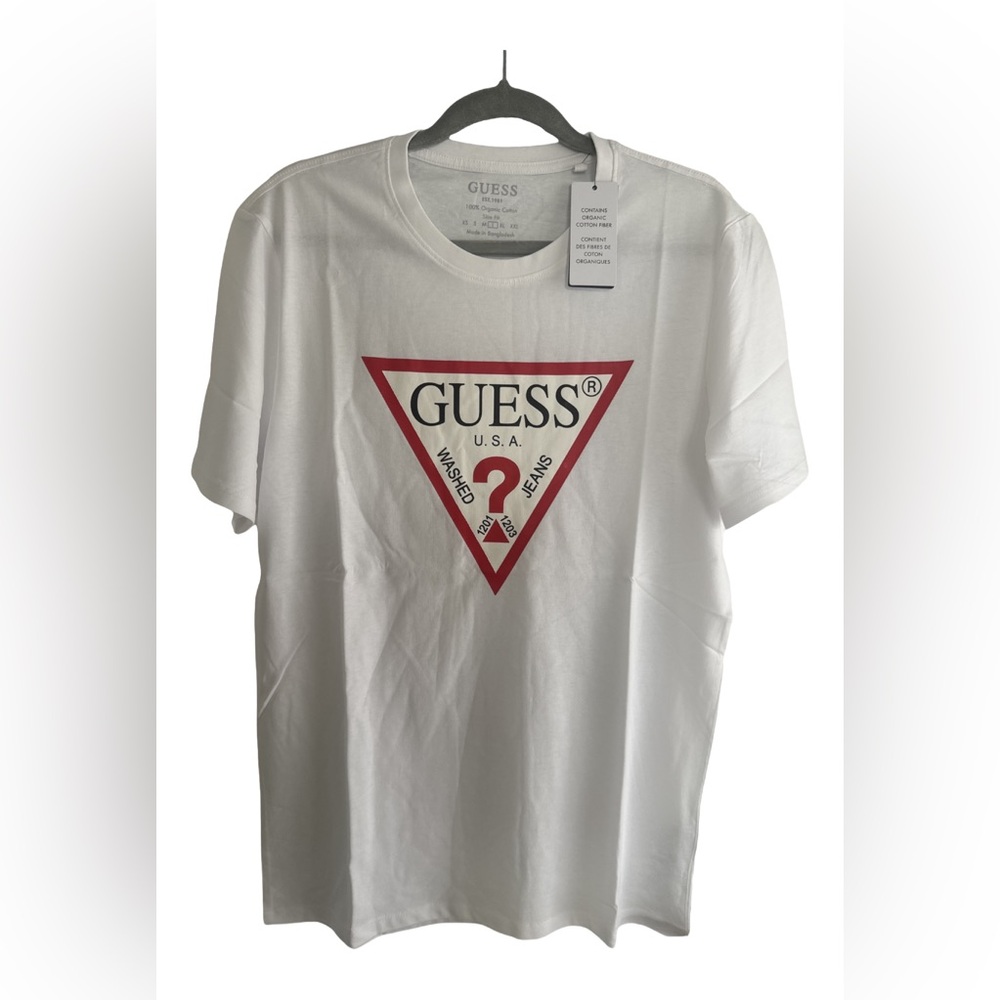 Guess Men’s logo shirt size L slim fit